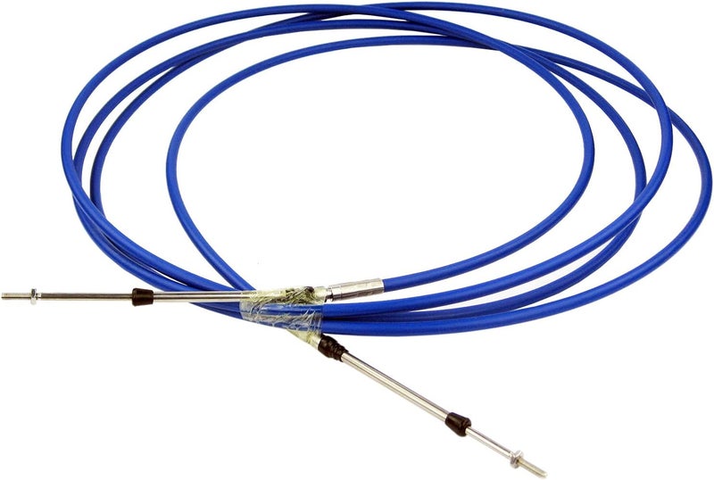 NEWMAIX Marine 33C Throttle Shift Remote Control Box Cable For Yamaha Outboard Engine Boat Motor Steering System Blue (25FT, 2 PCs) - Image 2